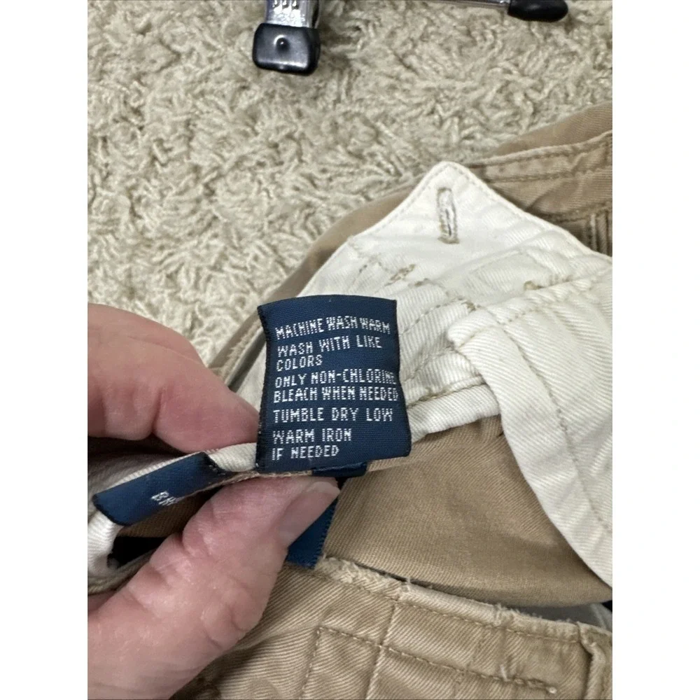 VTG Polo Ralph Lauren Men's‎ Flat Front Chino Shorts Size 34 Embroidered RL 067